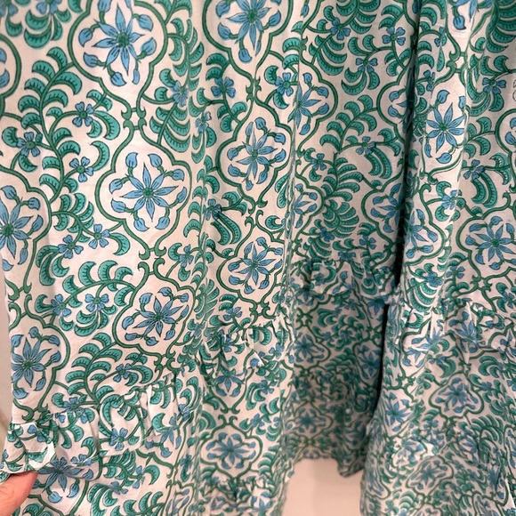 Tuckernuck Pink City Prints- Exclusive Mint Trellis Isabel V-Neck Dress (Small) - Picture 6 of 6